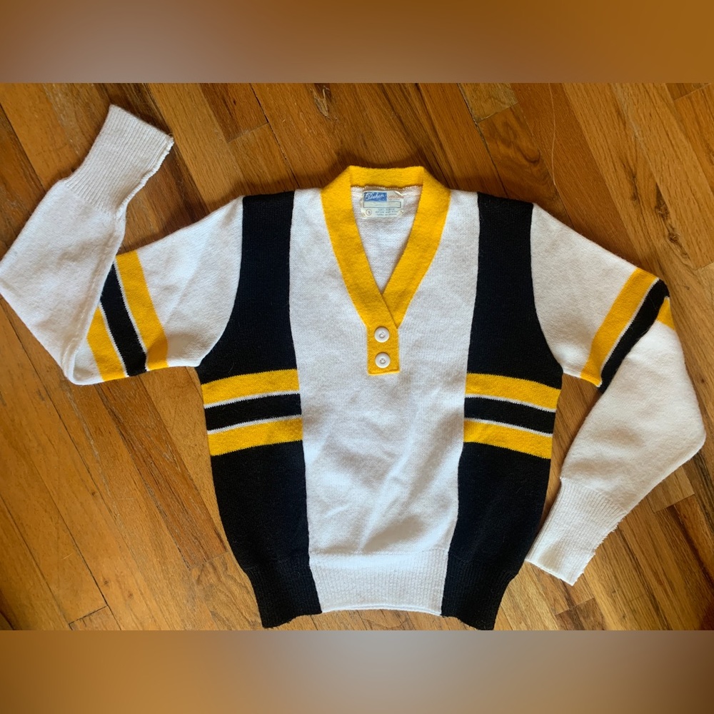 Vintage 60’s V neck varsity sweater